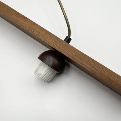 Lampă suspendată pe cablu AIDA 2xE27/15W/230V Ø 35 cm stejar/crem