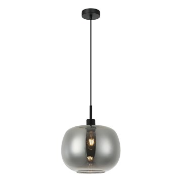 Lampă suspendată pe cablu ALAN 1xE27/40W/230V negru fumuriu