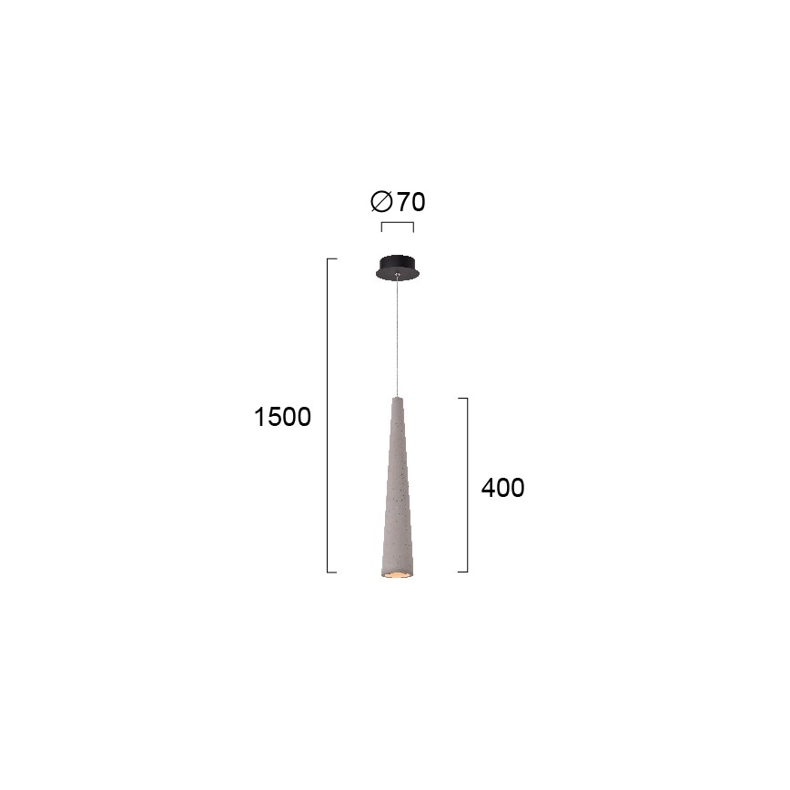 Lampă suspendată pe cablu ANISHA 1xGU10/35W/230V gri