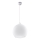 Lampă suspendată pe cablu BALL 1xE27/15W/230V Ø 30 cm albă/crom lucios