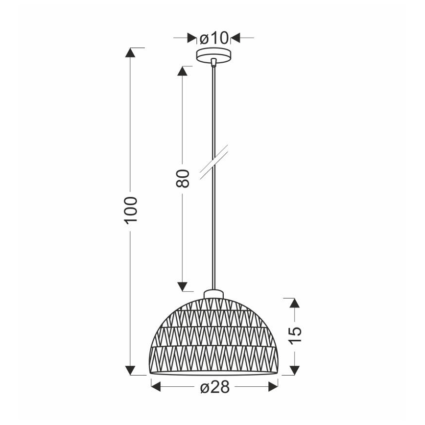 Lampă suspendată pe cablu BALLI 1xE27/40W/230V bej