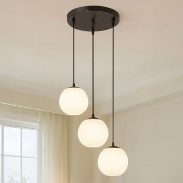 Lampă suspendată pe cablu BALLISTIC 3xE27/40W/230V, negru