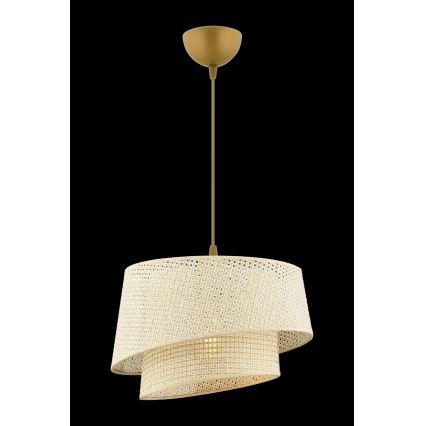 Lampă suspendată pe cablu BARETTE 1xE27/60W/230V, crem