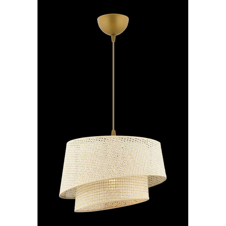 Lampă suspendată pe cablu BARETTE 1xE27/60W/230V, crem