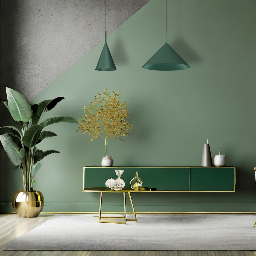 Lampă suspendată pe cablu CAPITAL, 1xGX53/15W/230V, Ø 46 cm, verde