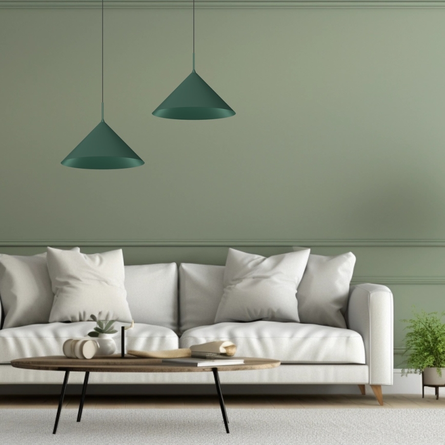 Lampă suspendată pe cablu CAPITAL, 1xGX53/15W/230V, Ø 46 cm, verde