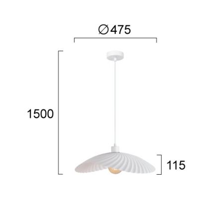 Lampă suspendată pe cablu DANCE 1xE27/40W/230V albă