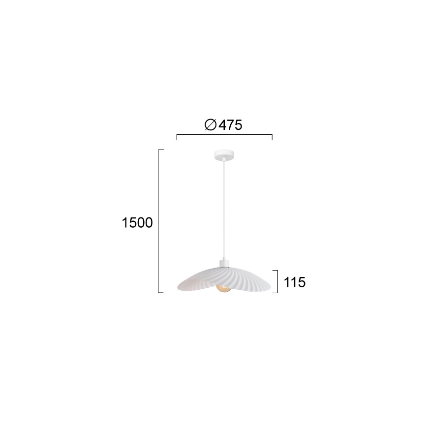 Lampă suspendată pe cablu DANCE 1xE27/40W/230V albă