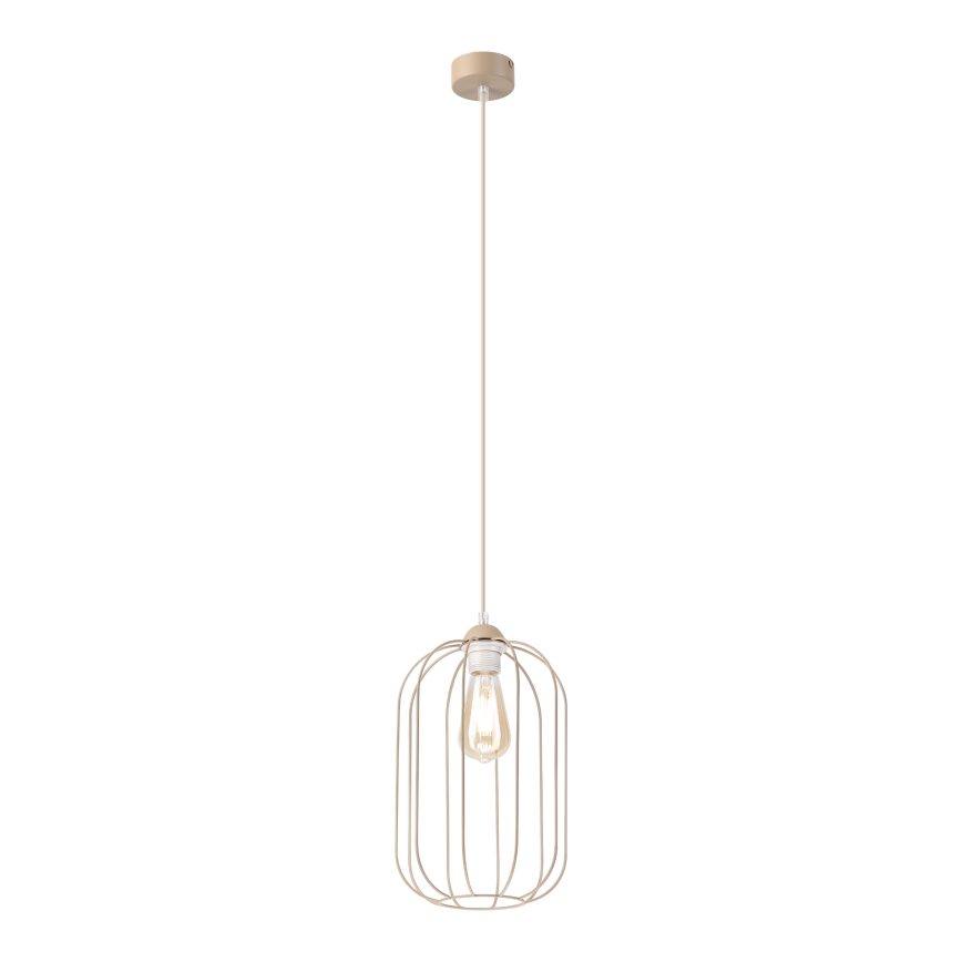 Lampă suspendată pe cablu DESTELLO 1xE27/15W/230V Ø 21 cm bej