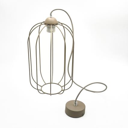 Lampă suspendată pe cablu DESTELLO 1xE27/15W/230V Ø 21 cm bej