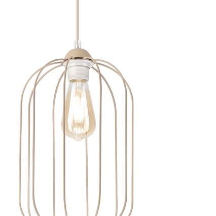 Lampă suspendată pe cablu DESTELLO 1xE27/15W/230V Ø 21 cm bej