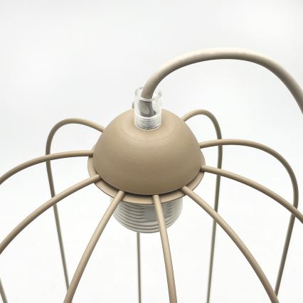 Lampă suspendată pe cablu DESTELLO 1xE27/15W/230V Ø 21 cm bej