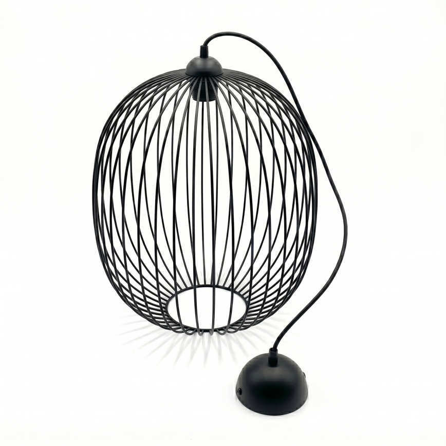 Lampă suspendată pe cablu DESTELLO 1xE27/15W/230V Ø 33 cm negru