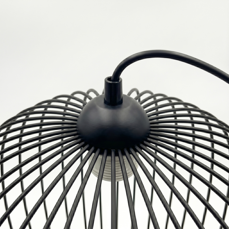 Lampă suspendată pe cablu DESTELLO 1xE27/15W/230V Ø 33 cm negru