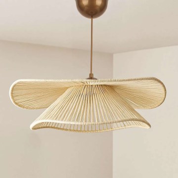 Lampă suspendată pe cablu DUVELA 1xE27/40W/230V bej