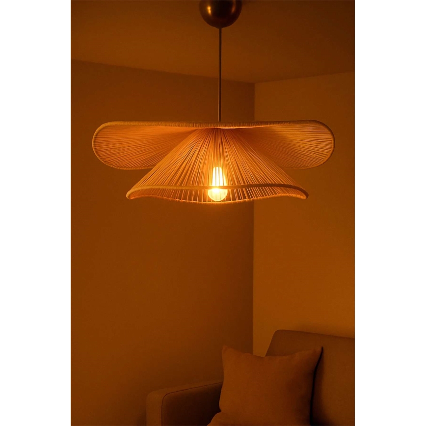 Lampă suspendată pe cablu DUVELA 1xE27/40W/230V bej
