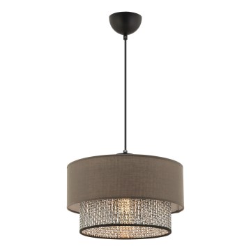 Lampă suspendată pe cablu ECHO 1xE27/60W/230V maro/gri