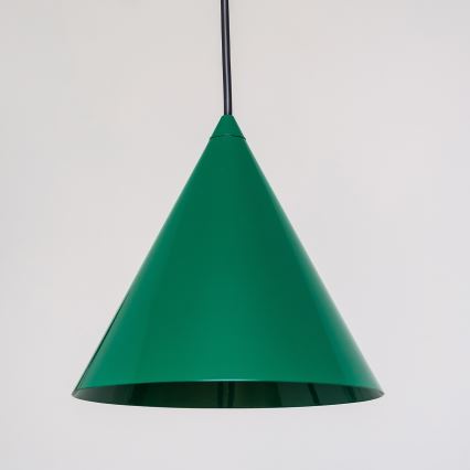 Lampă suspendată pe cablu ETNA II, 1x E27 / 15W / 230V, Ø 18,5 cm, verde