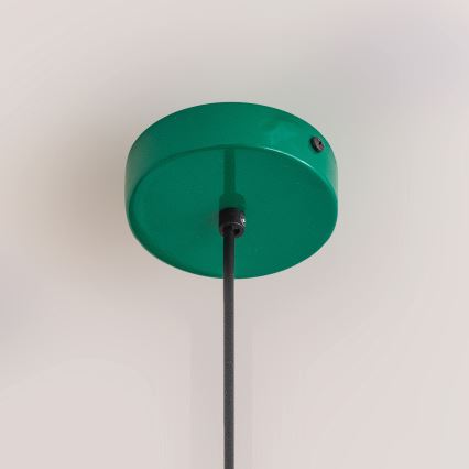 Lampă suspendată pe cablu ETNA II, 1x E27 / 15W / 230V, Ø 18,5 cm, verde