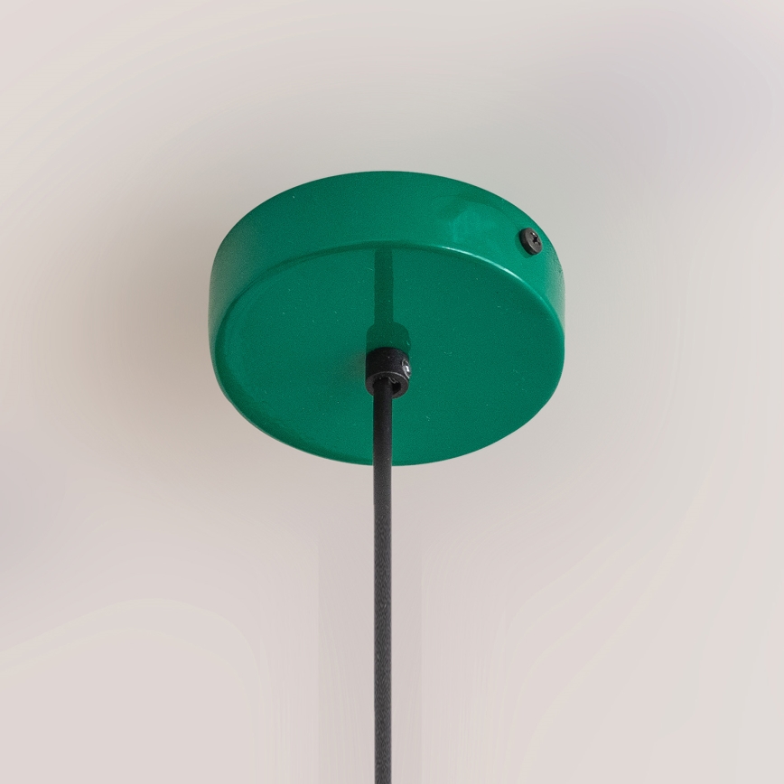 Lampă suspendată pe cablu ETNA II, 1x E27 / 15W / 230V, Ø 18,5 cm, verde