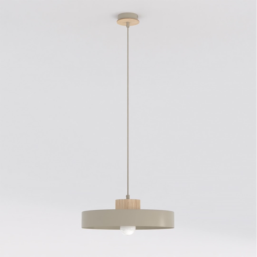 Lampă suspendată pe cablu KIVI 1xE27/15W/230V bej