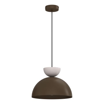 Lampă suspendată pe cablu NEVIS 1xE27/15W/230V, Ø 29 cm, maro