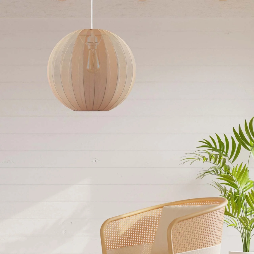Lampă suspendată pe cablu SENSAI, 1xE27/20W/230V, Ø 40 cm, bej