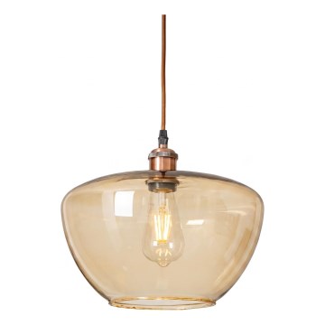 Lampă suspendată pe cablu SEVENTIES E27/60W/230V fumuriu/maro