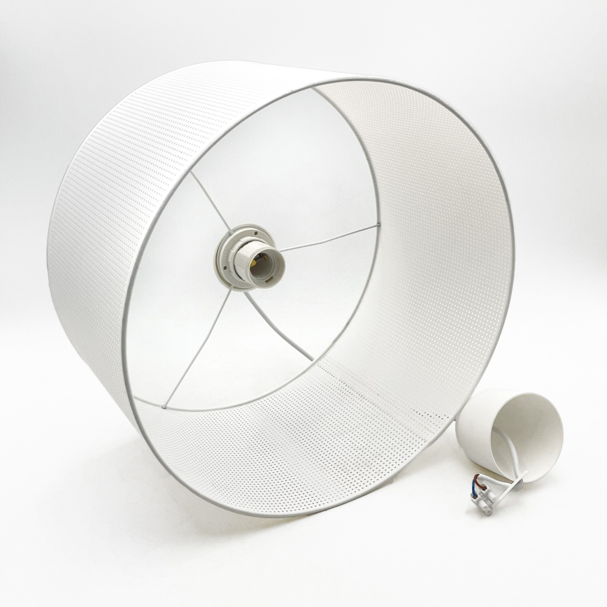 Lampă suspendată pe cablu SIRJA PLISADO, 1xE27/15W/230V, Ø 35 cm, albă