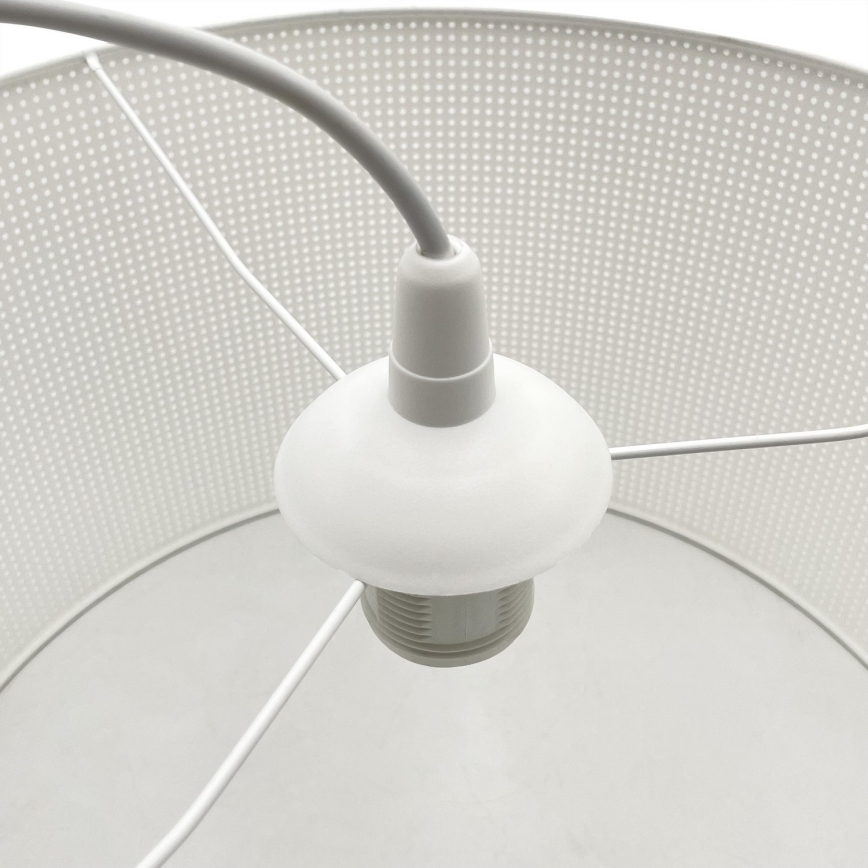 Lampă suspendată pe cablu SIRJA PLISADO, 1xE27/15W/230V, Ø 35 cm, albă