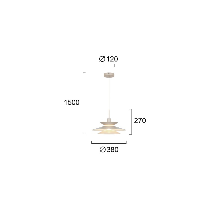 Lampă suspendată pe cablu STEVI 1xE27/40W/230V bej