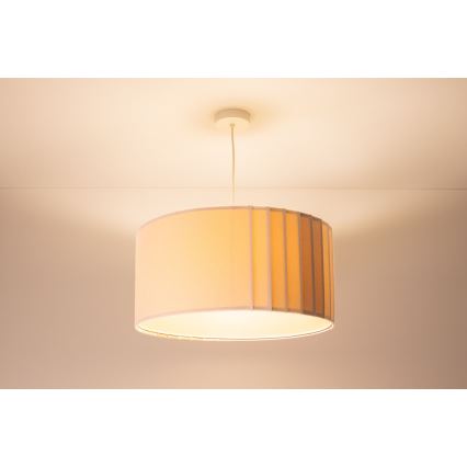 Lampă suspendată pe cablu STRIPES 1xE27/60W/230V Ø 40 cm crem