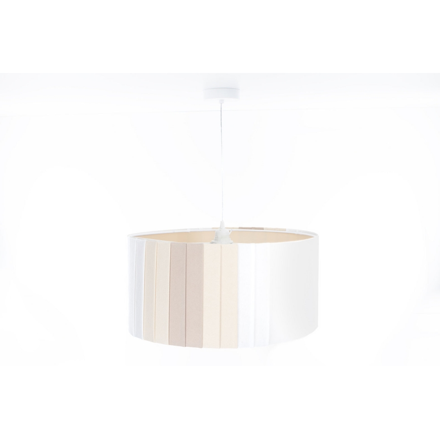 Lampă suspendată pe cablu STRIPES 1xE27/60W/230V Ø 40 cm crem