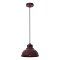 Lampă suspendată pe cablu SVEN 1xE27/15W/230V vișinie