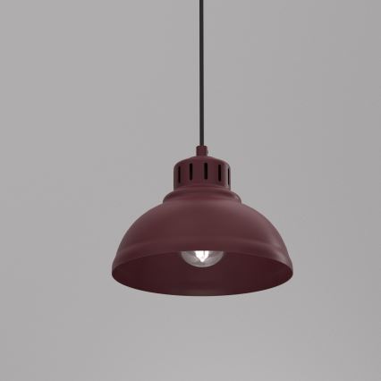 Lampă suspendată pe cablu SVEN 1xE27/15W/230V vișinie