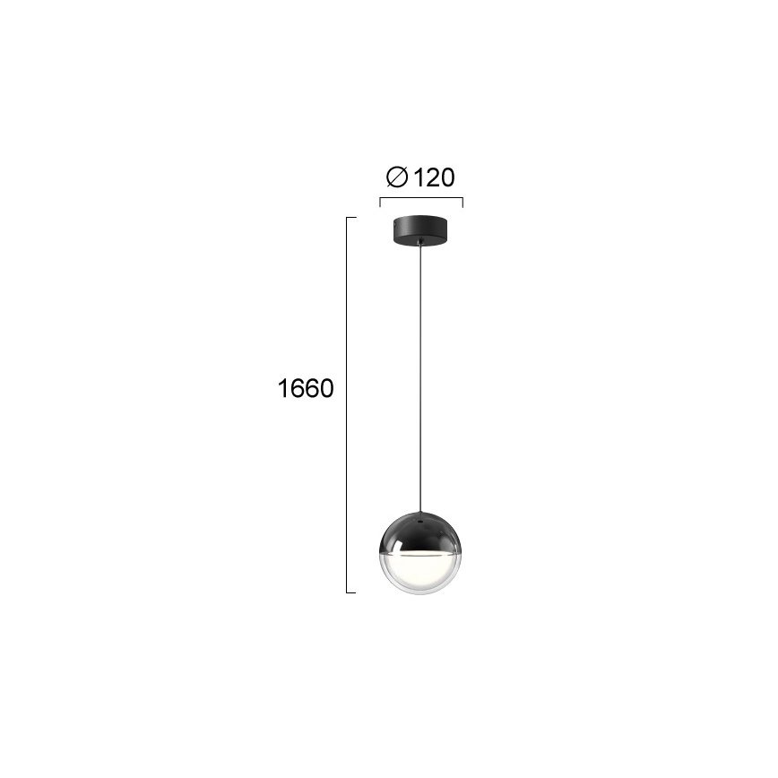 Lampă suspendată pe cablu ZIREA LED/7W/230V neagră