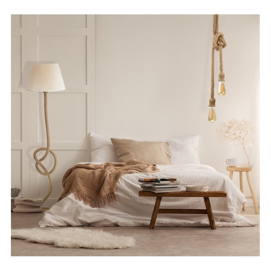 Lampa suspendata ROPE 2xE27/12W/230V