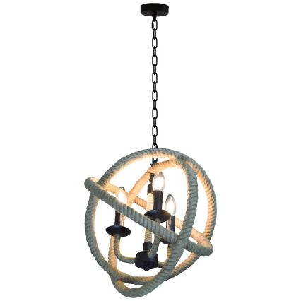 Lampa suspendata ROPE GLOBO 3xE14/10W/230V