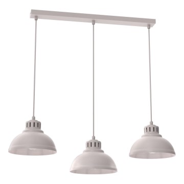 Lampă suspendată SVEN cu cablu, 3xE27/15W/230V, crem