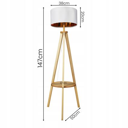 Lampadar 1xE27/40W/230V alb