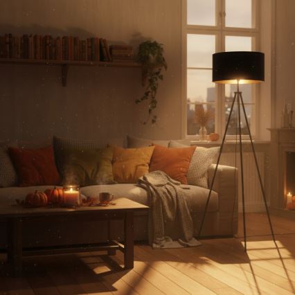 Lampadar 1xE27/40W/230V negru