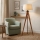 Lampadar AIDA 1xE27/15W/230V stejar/crem