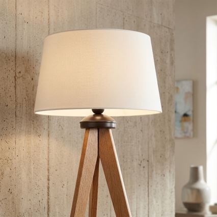 Lampadar AIDA 1xE27/15W/230V stejar/crem