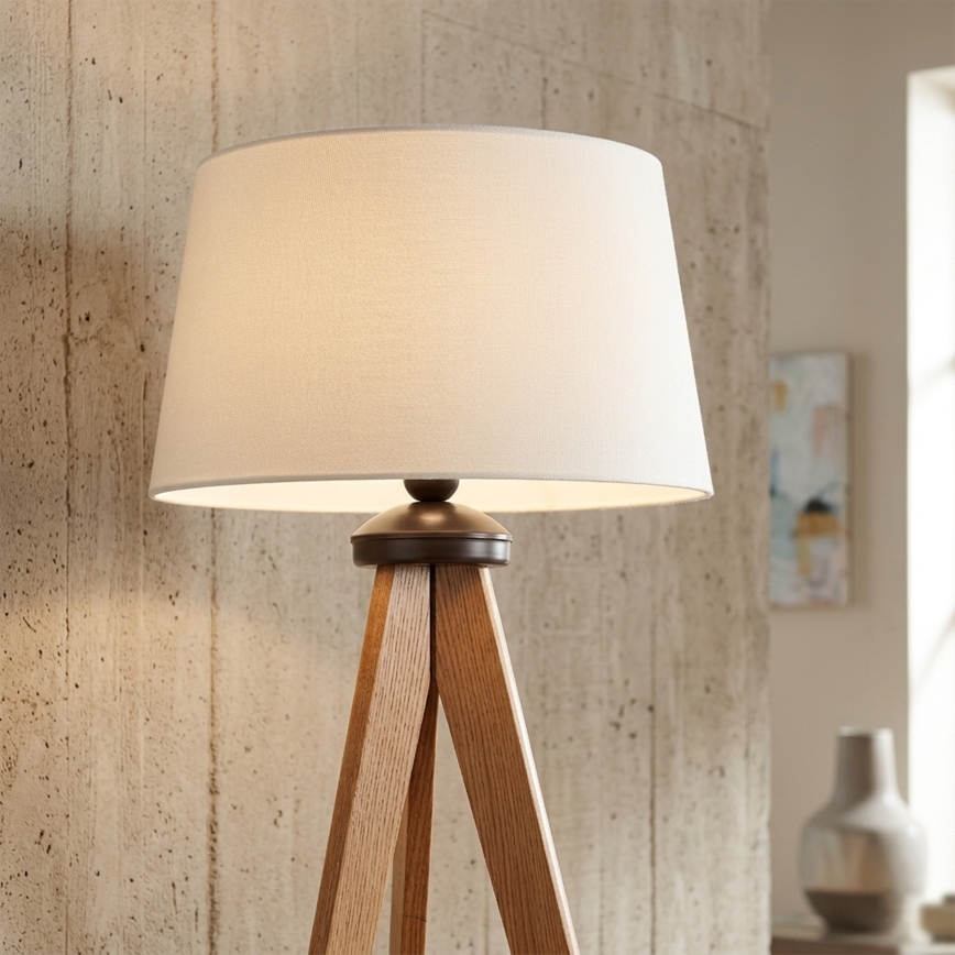 Lampadar AIDA 1xE27/15W/230V stejar/crem