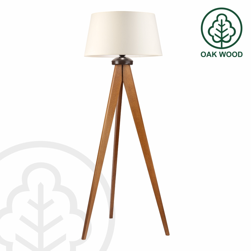 Lampadar AIDA 1xE27/15W/230V stejar/crem