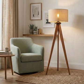 Lampadar AIDA 1xE27/15W/230V stejar/rafie