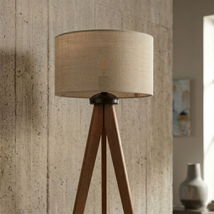 Lampadar AIDA 1xE27/15W/230V stejar/rafie