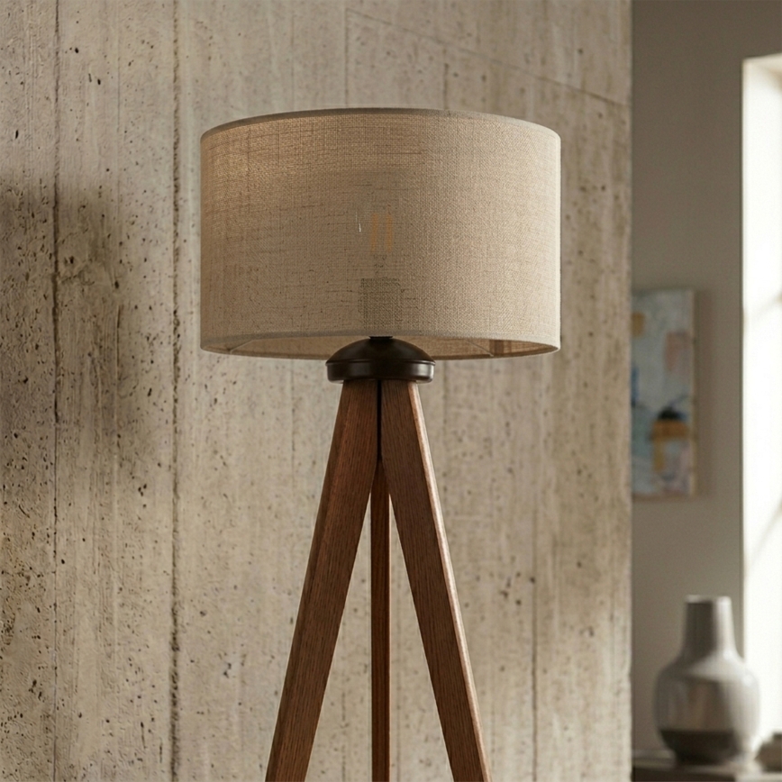 Lampadar AIDA 1xE27/15W/230V stejar/rafie