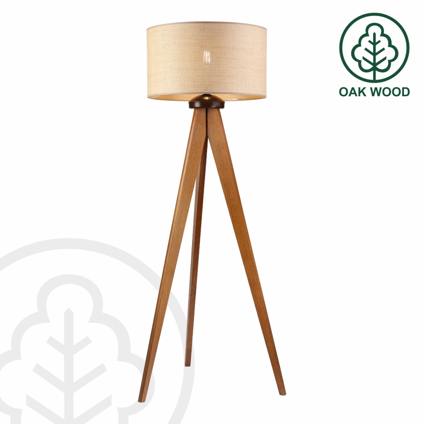 Lampadar AIDA 1xE27/15W/230V stejar/rafie