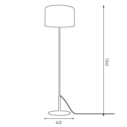 Lampadar ARDEN 1xE27/60W/230V verde/auriu